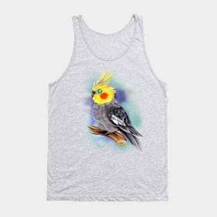 Cockatiel on branch Tank Top